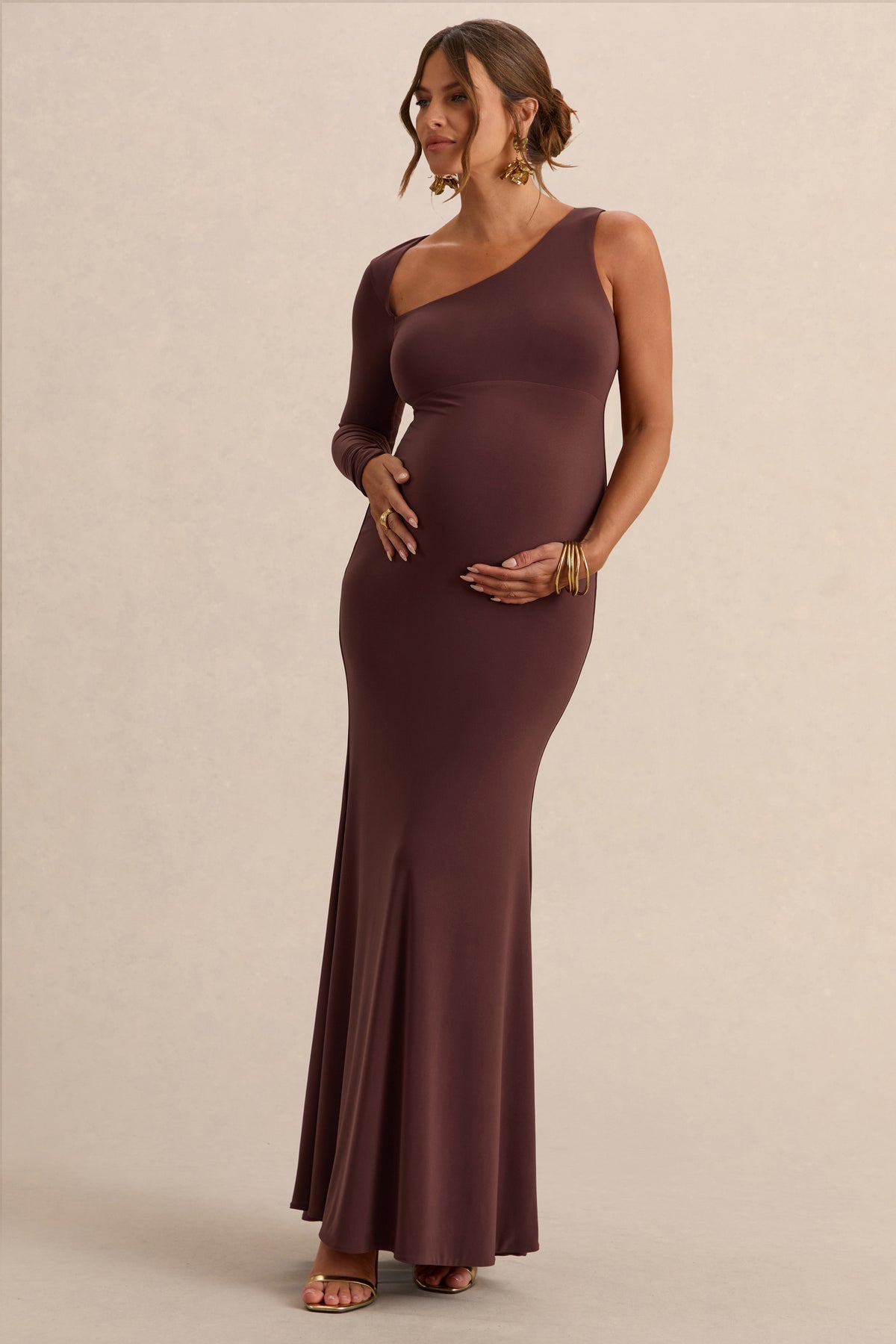 ECM_HR_CL126182022  - Oh Baby Brown Maternity One Shoulder Bodycon Maxi Dress 5.jpg