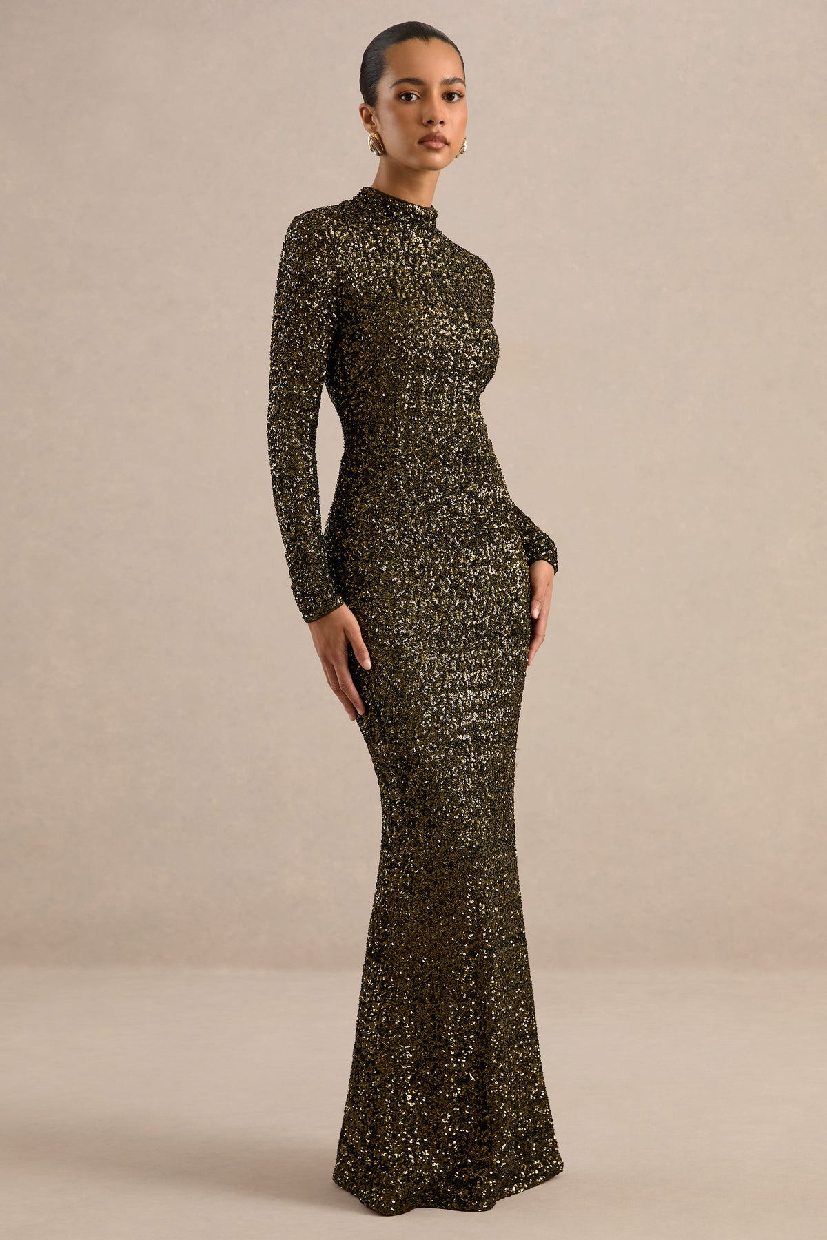 ECM_HR_CL135031031_Galaxy Khaki Sequin High Neck Long Sleeve Bodycon Maxi Dress 13.jpg