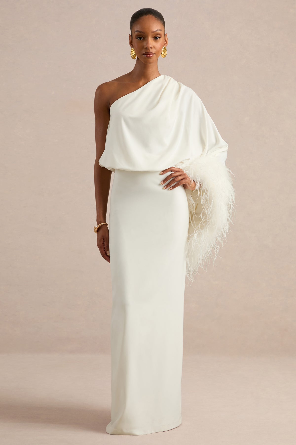 ECM_HR_CL136380110 - Felicity _ White Satin Asymmetric-Neck Maxi Dress With Feather Detailing1.jpg