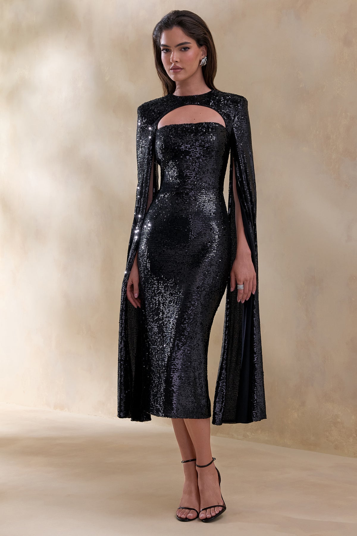 ECM_HR_CL136688002 Adeline _ Black Sequin Crew-Neck Midi Dress With Cape Sleeves 3.jpg