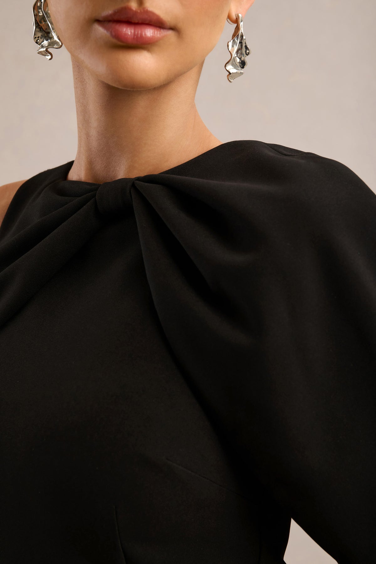 ECM_HR_CL137291001 - Quira _ Black Asymmetric-Neck Maxi Dress With Cape-Sleeve6.jpg