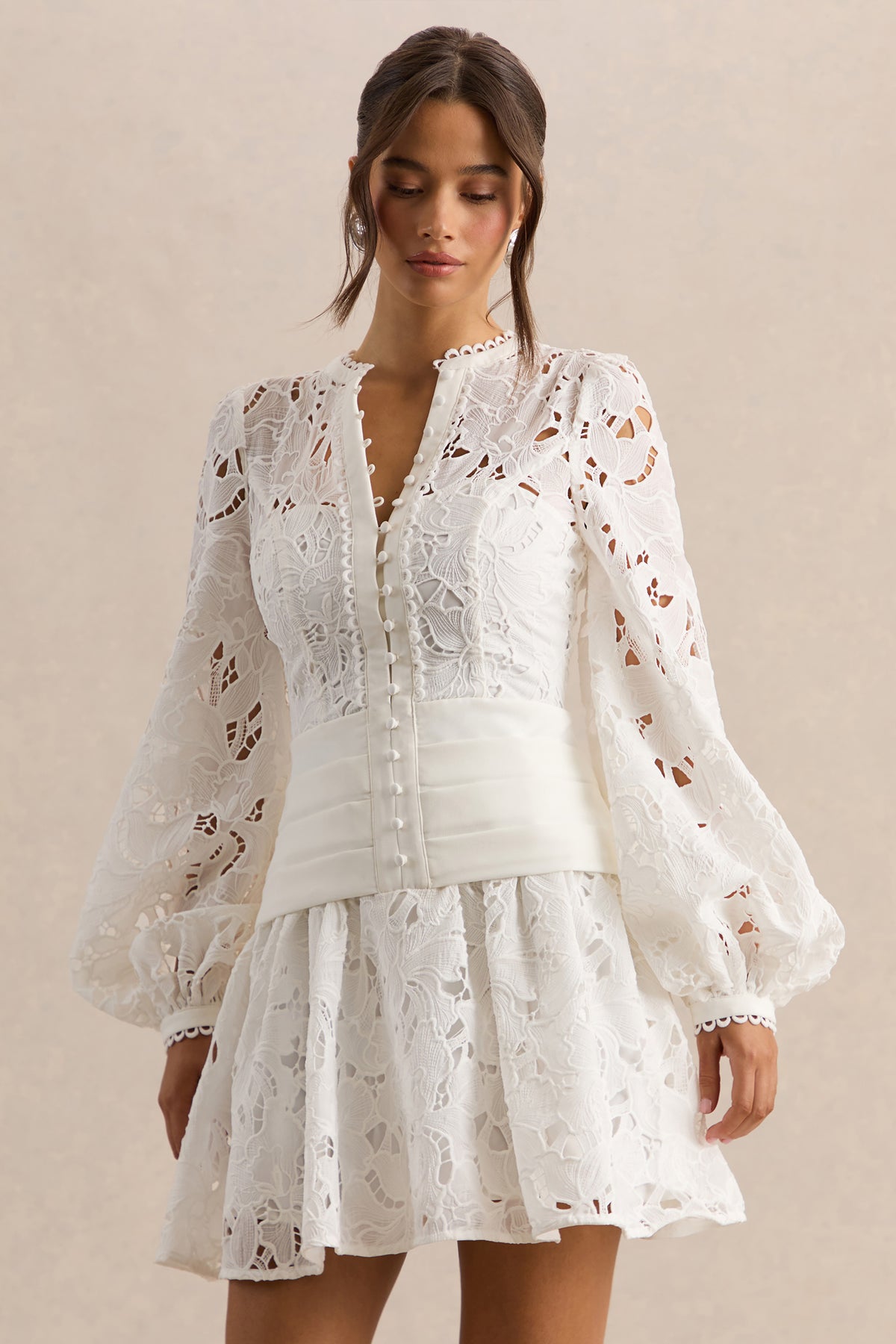 ECM_HR_CL137396110---Helena---White-Crew-Neck-Mini-Dress-With-Puff-Sleeves-and-Pleated-Skirt-6.jpg