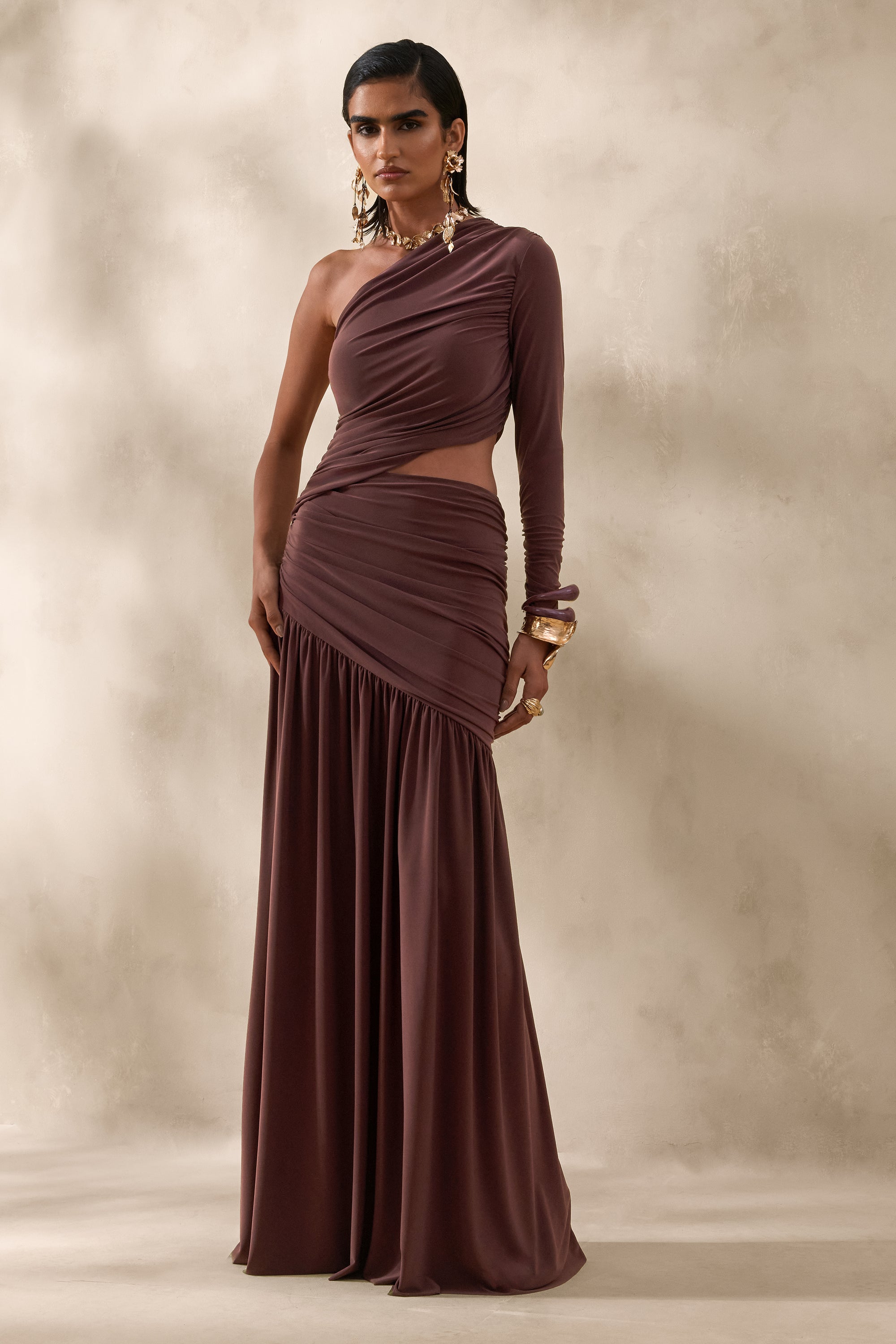 ECM_HR_CL137518021 -  Kinsley _ Brown Asymmetric-Neck Maxi Dress With Body Cut-Out Detail 1_5.jpg