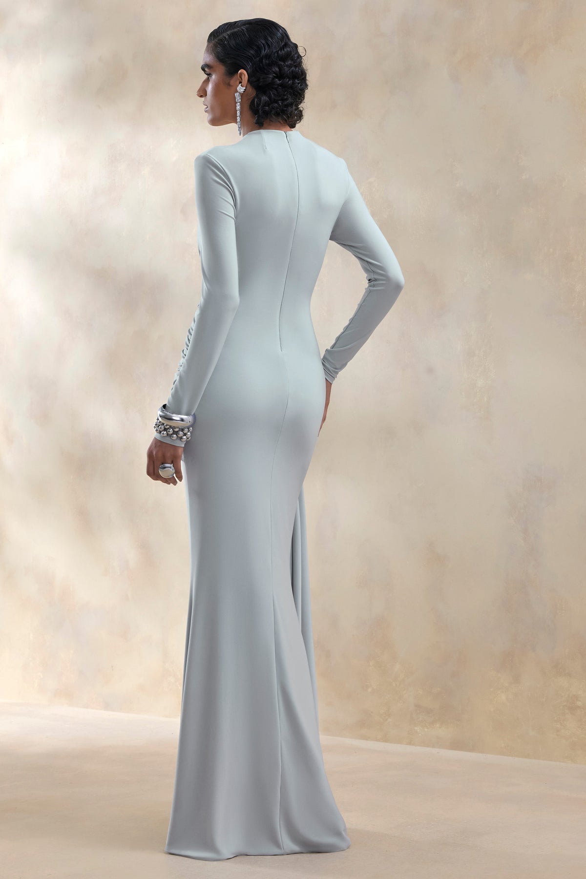 ECM_HR_CL137547016 - Kyrissa | Blue High-Neck Maxi Dress With Gathered-Detailing 2.jpg