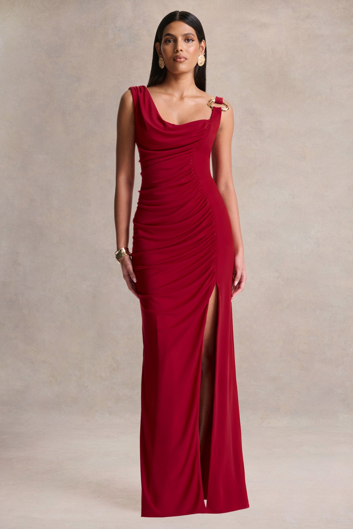 HR_CL137594100 - Vesperelle _ Red Scoop-Neck Maxi Dress With Gathered-Detailing 02_(2).jpg