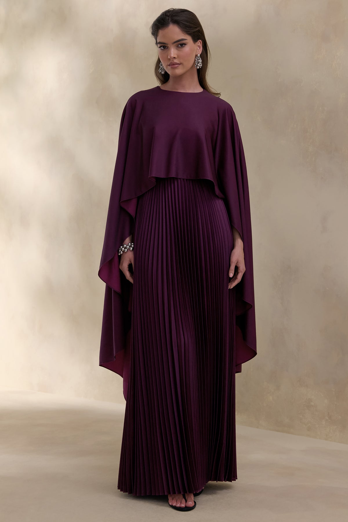 ECM_HR_CL137664090---Loradia-_-Dark-Plum-Satin-Round-Neck-Maxi-Dress-With-Cape-Sleeves-And-Pleated-Skirt-4.jpg