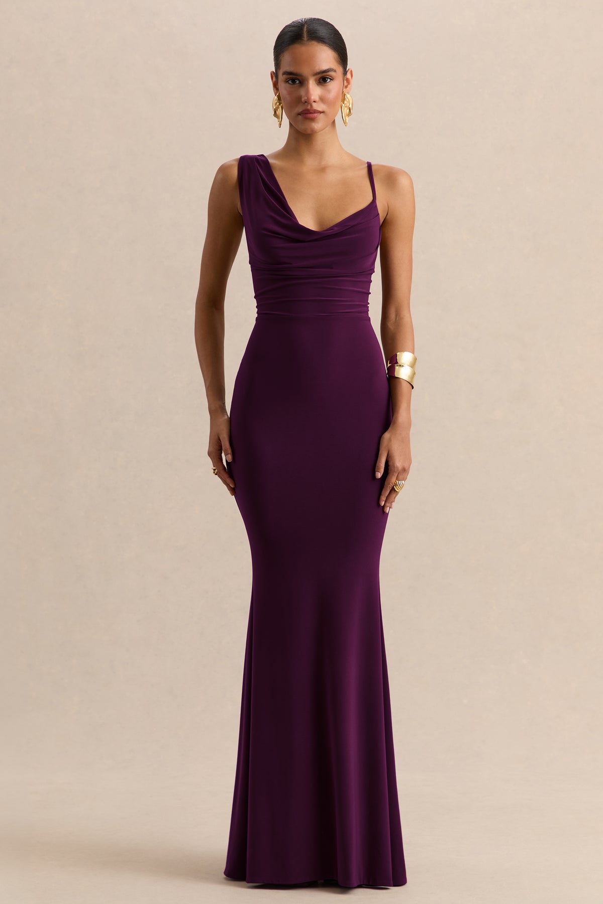 ECM_HR_CL137726090 - Armelia Plum Cowl-Neck Maxi Dress With Scarf-Detail 02.jpg