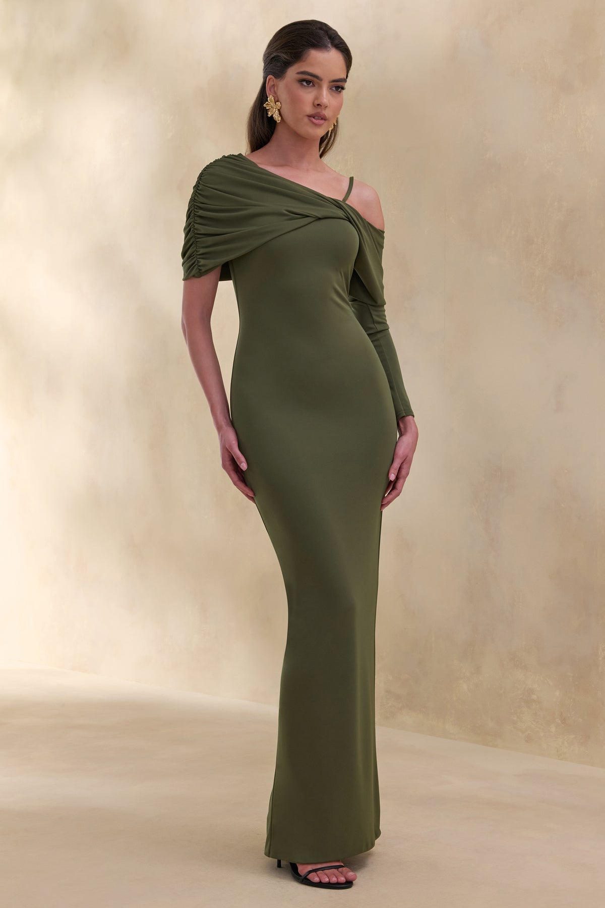 ECM_HR_CL137768031 - Silvaria | Olive Twisted Asymmetric-Neck Maxi Dress 5.jpg