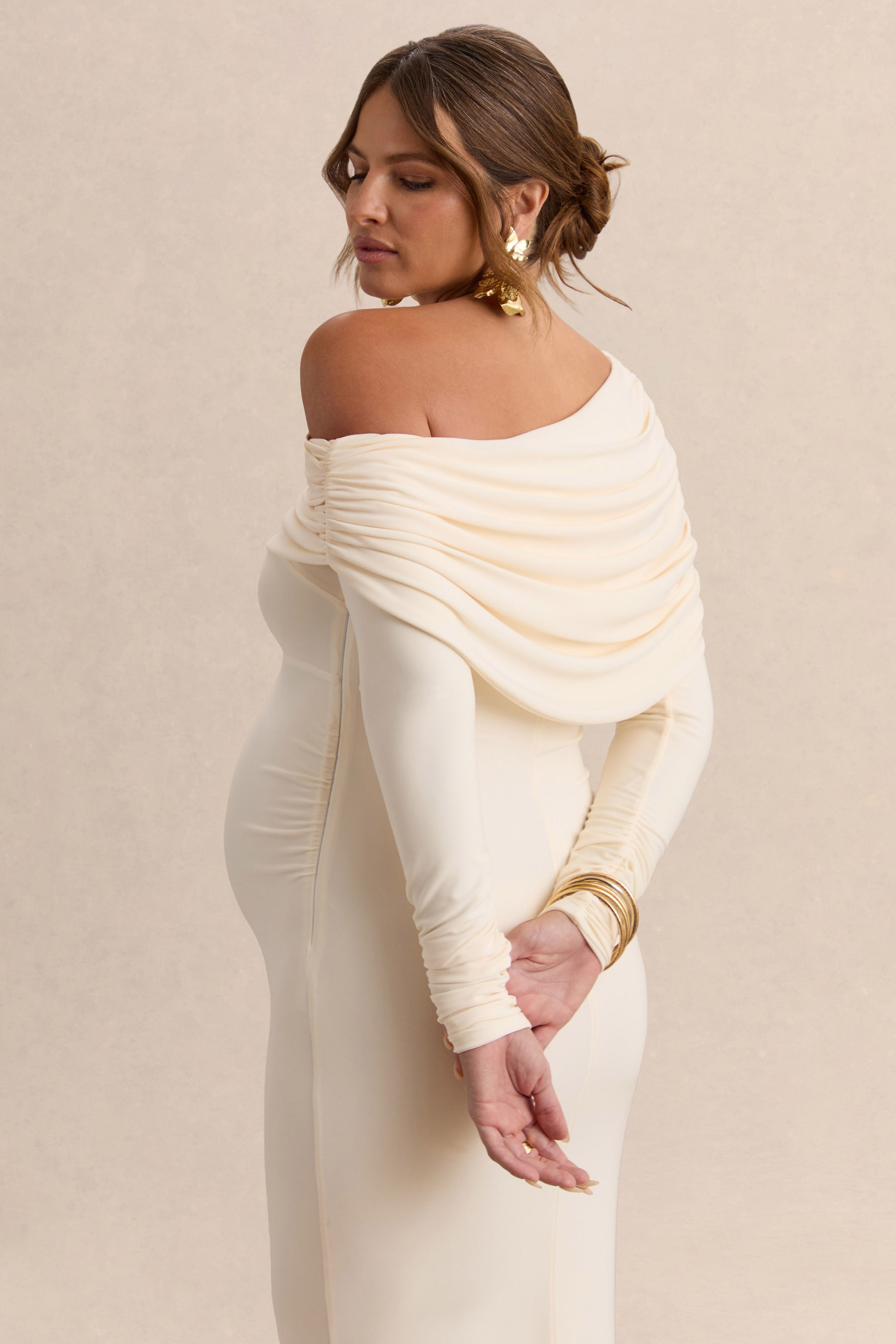 ECM_HR_CL138111111 - Carleigh Cream Asymmetric-Neck Maternity Maxi Dress With Cape Sleeve And Sash Detail 9.jpg