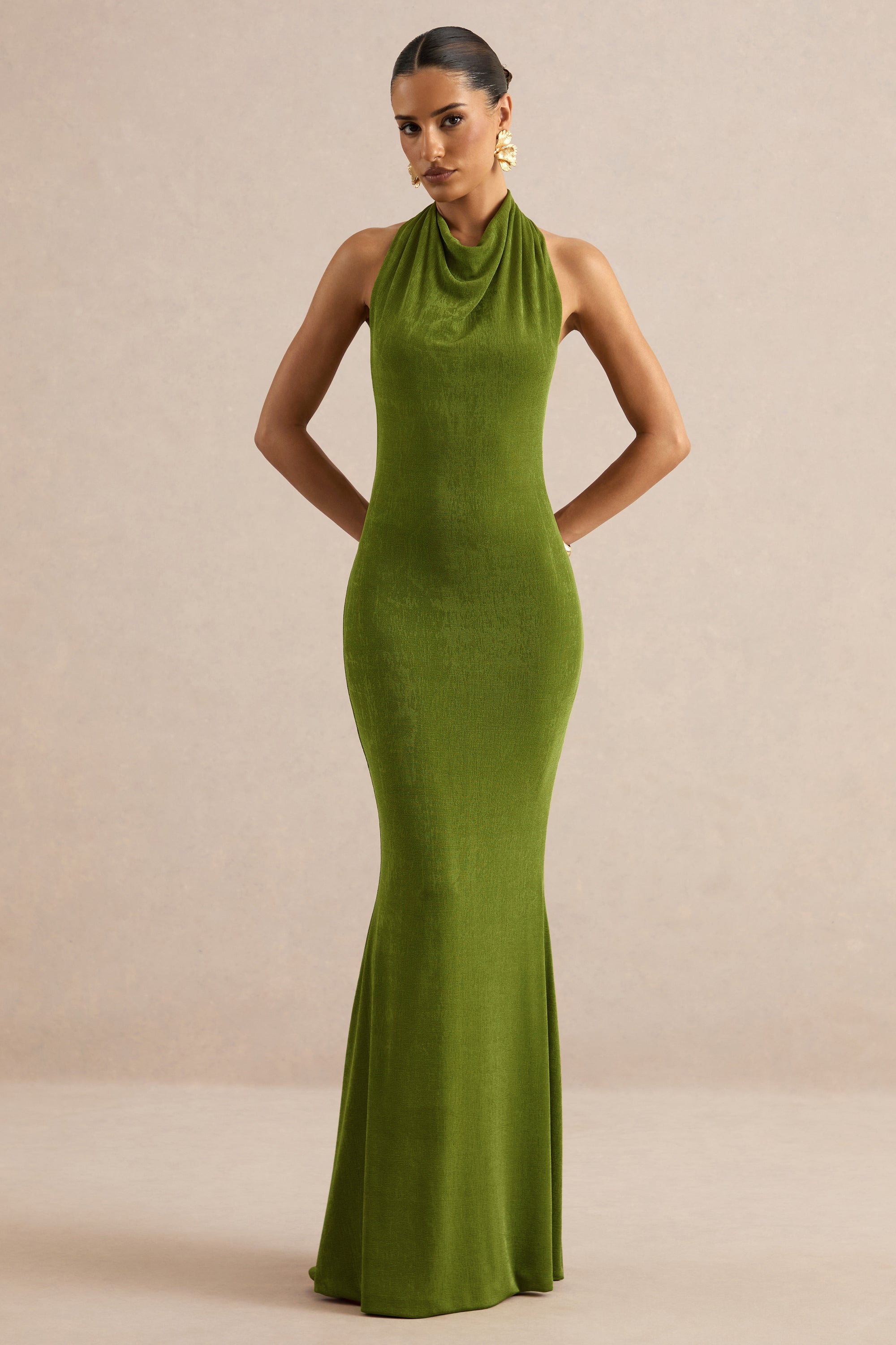 ECM_HR_CL138224034 - Ariosa | Lime High-Neck Maxi Dress With Open Back 2.jpg