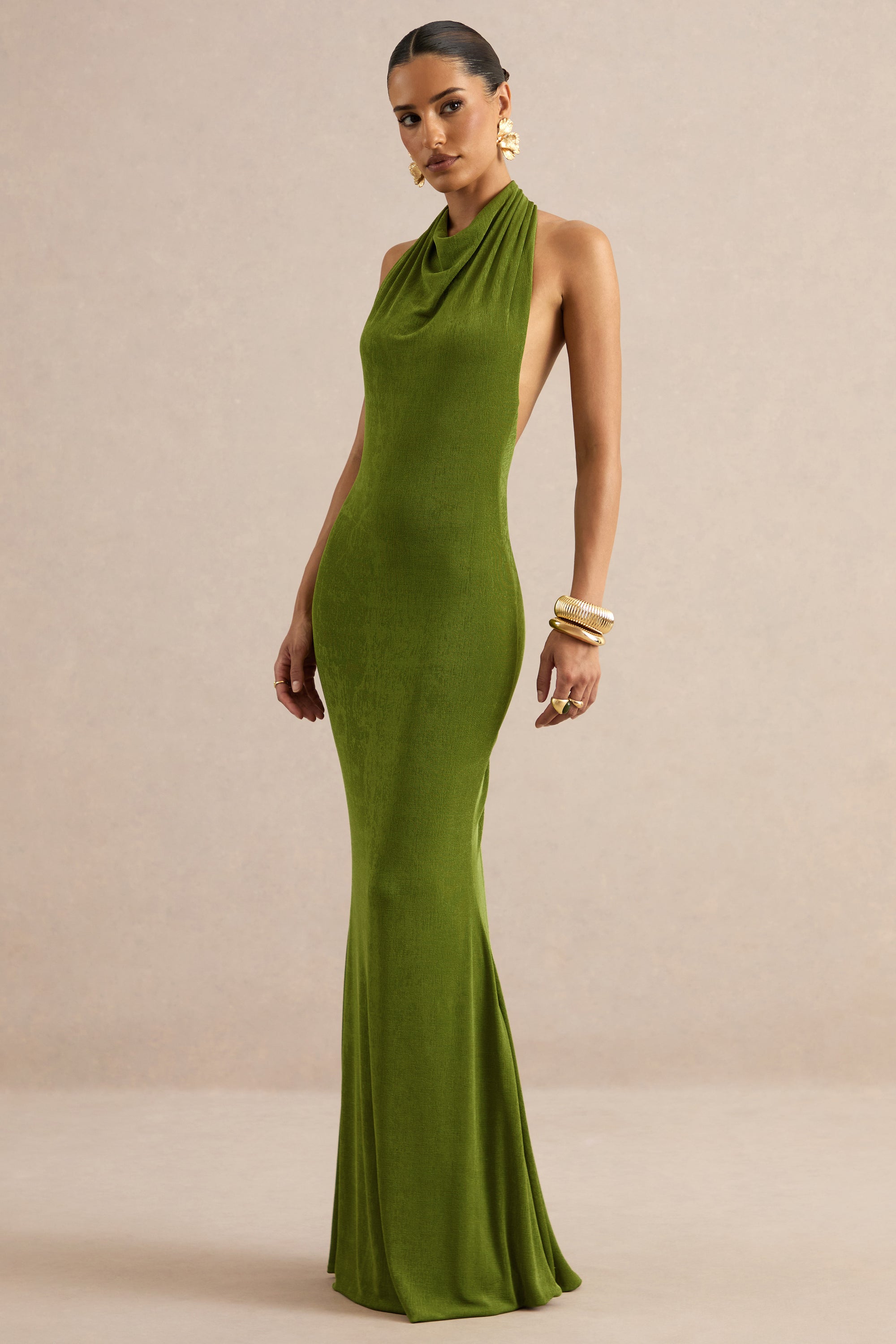 ECM_HR_CL138224034 - Ariosa | Lime High-Neck Maxi Dress With Open Back 3.jpg