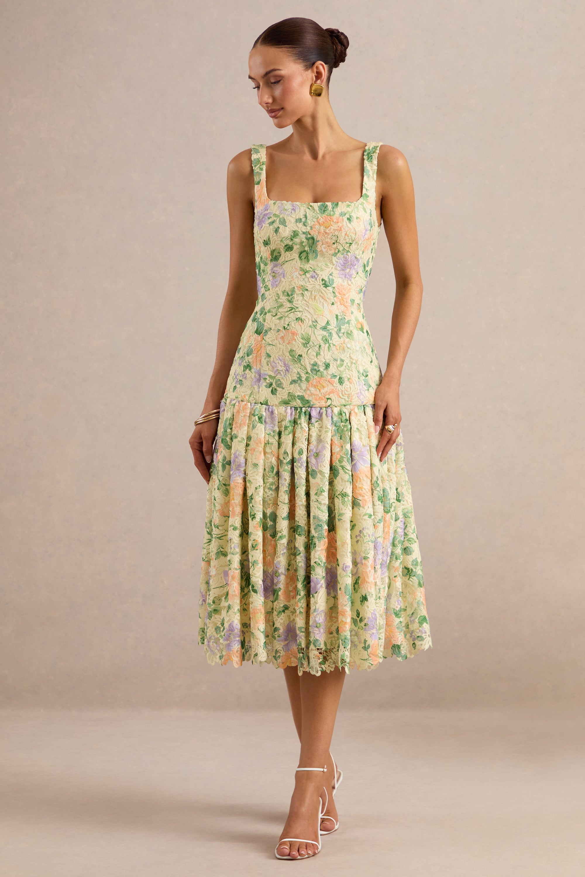 ECM_HR_CL138259121 - Lumara | Lemon Floral Print Lace Square-Neck Midi Dress With Drop Waist0.jpg