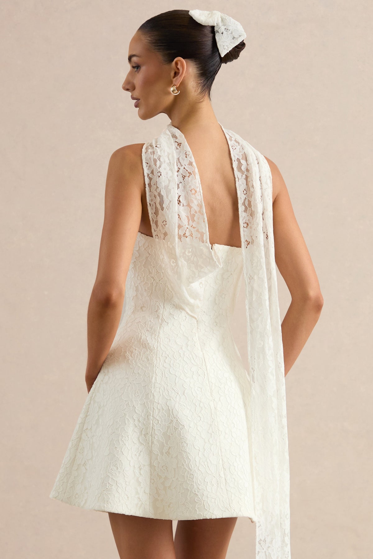 ECM_HR_CL138595110 - Taryna | White Lace Hair Bow + CL138454110 - Elvara | White Lace Bandeau-Neck Mini Dress With Scarf Detail 6.jpg