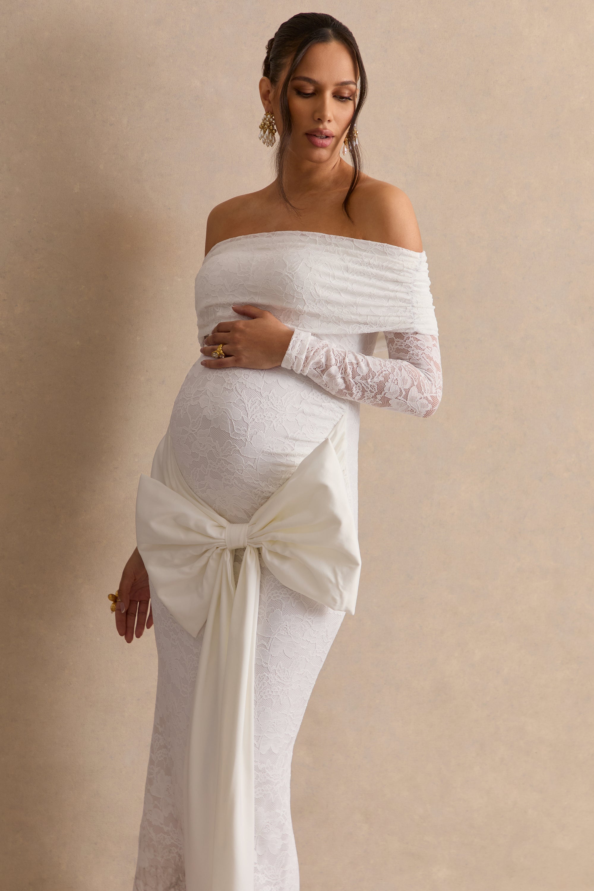 ECM_HR_CL138483110  - Solina White Lace Bardot-Neck Maternity Maxi Dress With Bow Detail7.jpg