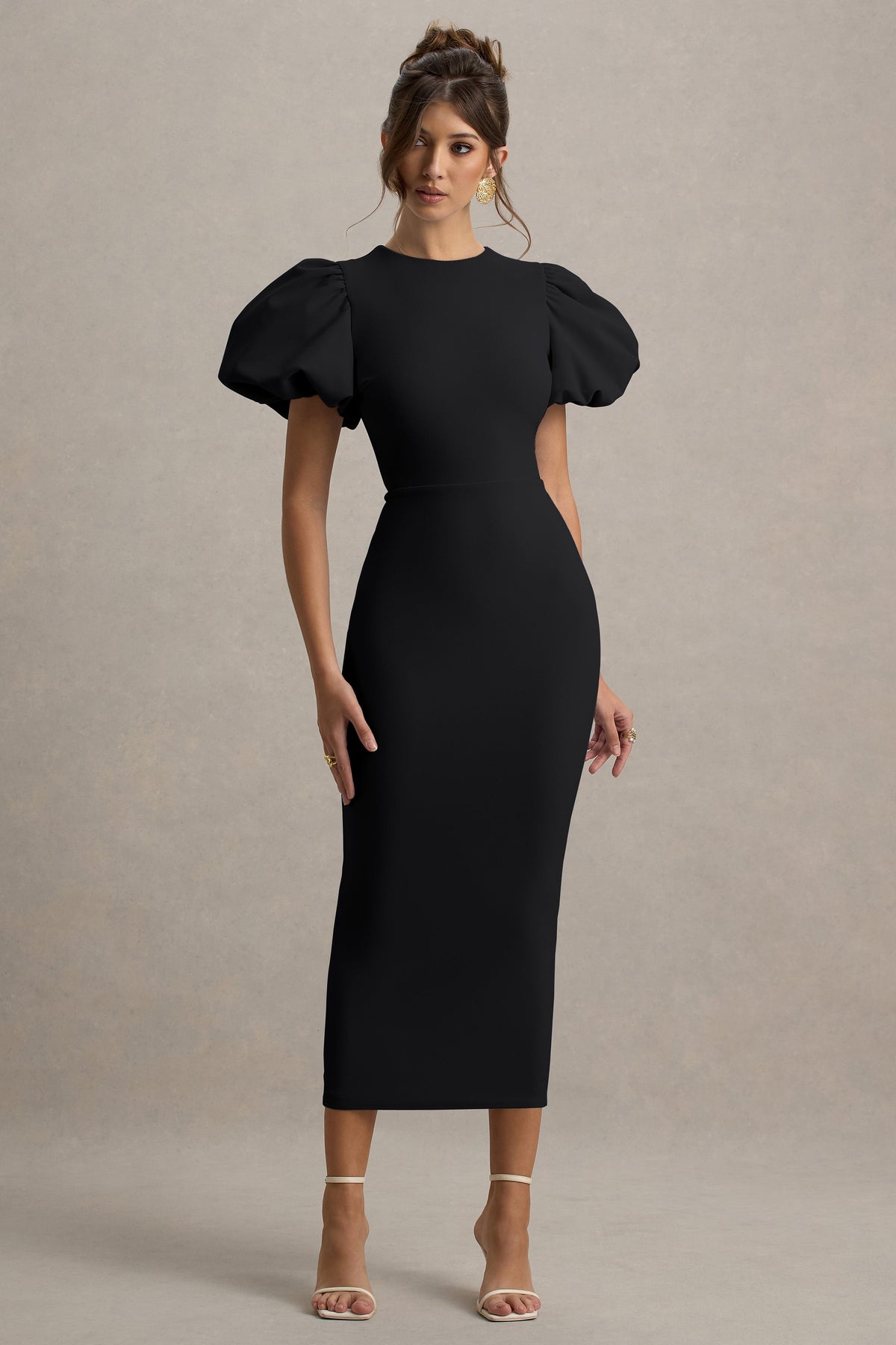 CL13904500106_ECM_HR_CL139045001_-_Dakota_Black_Puff-Sleeve_Midi_Dress_3