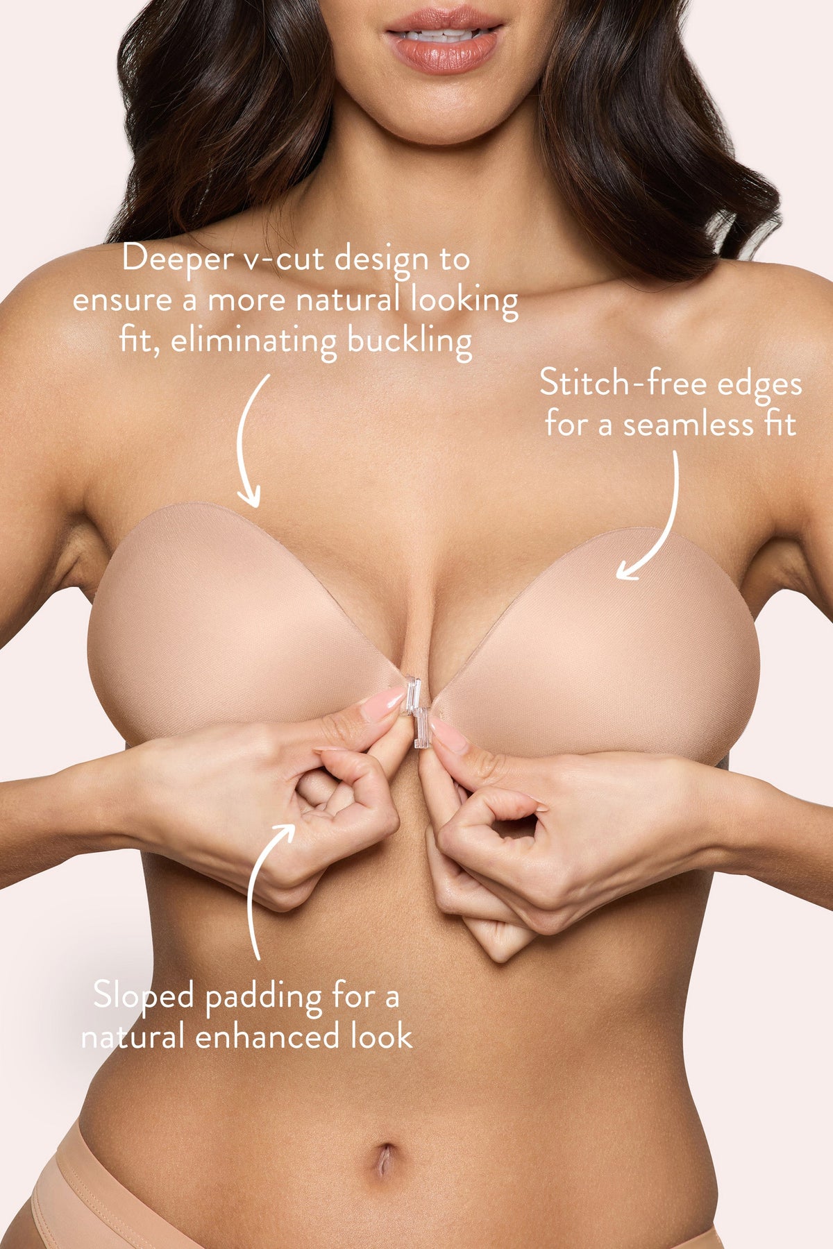 Magic Sticky Bra | Boomba beżowy samoprzylepny biustonosz