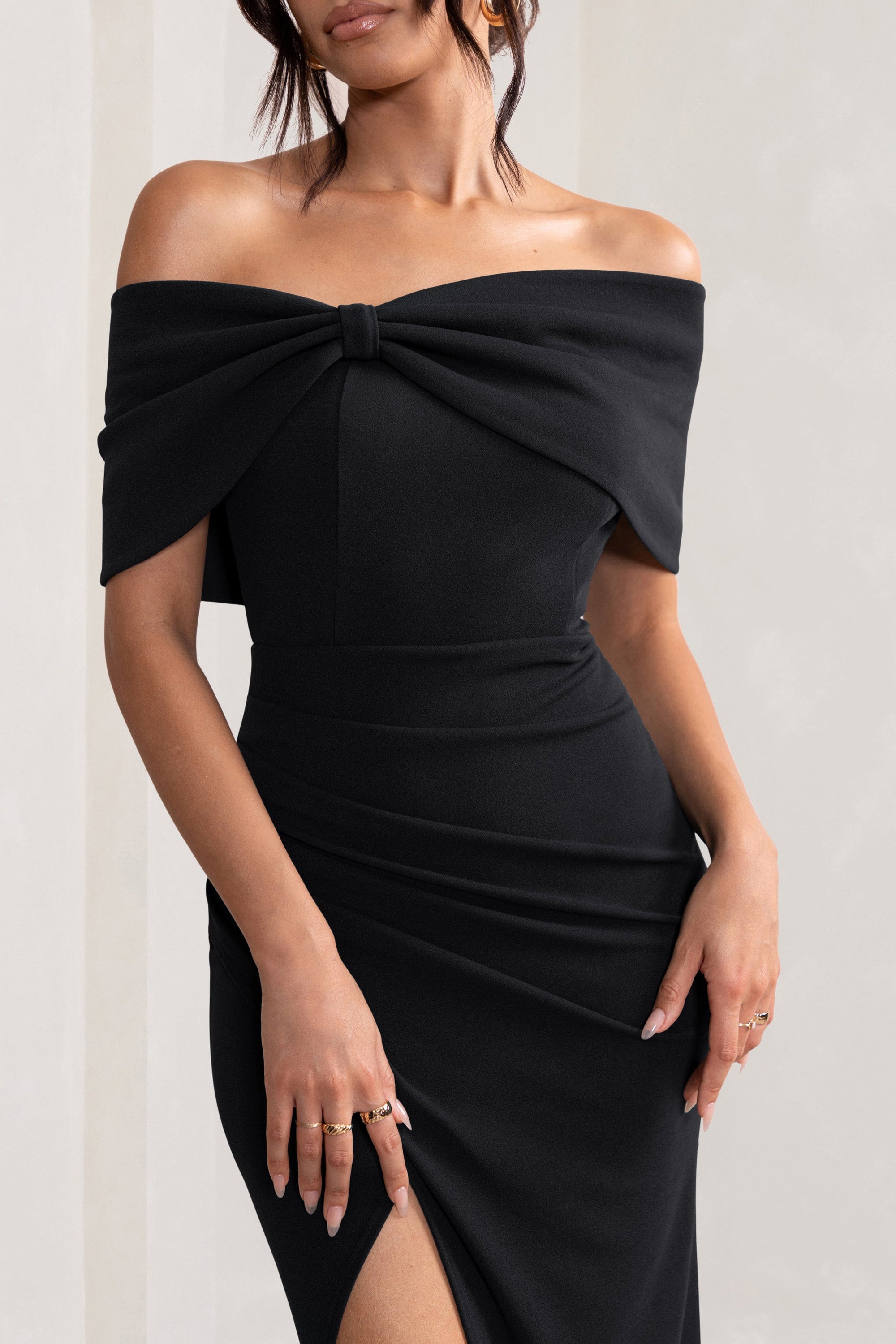 WB_BR_CL127770-EvaBlackBardotBowDetailMaxiDressWithThighSplit2