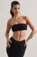 Vada | Czarny Crop Top typu bandeau