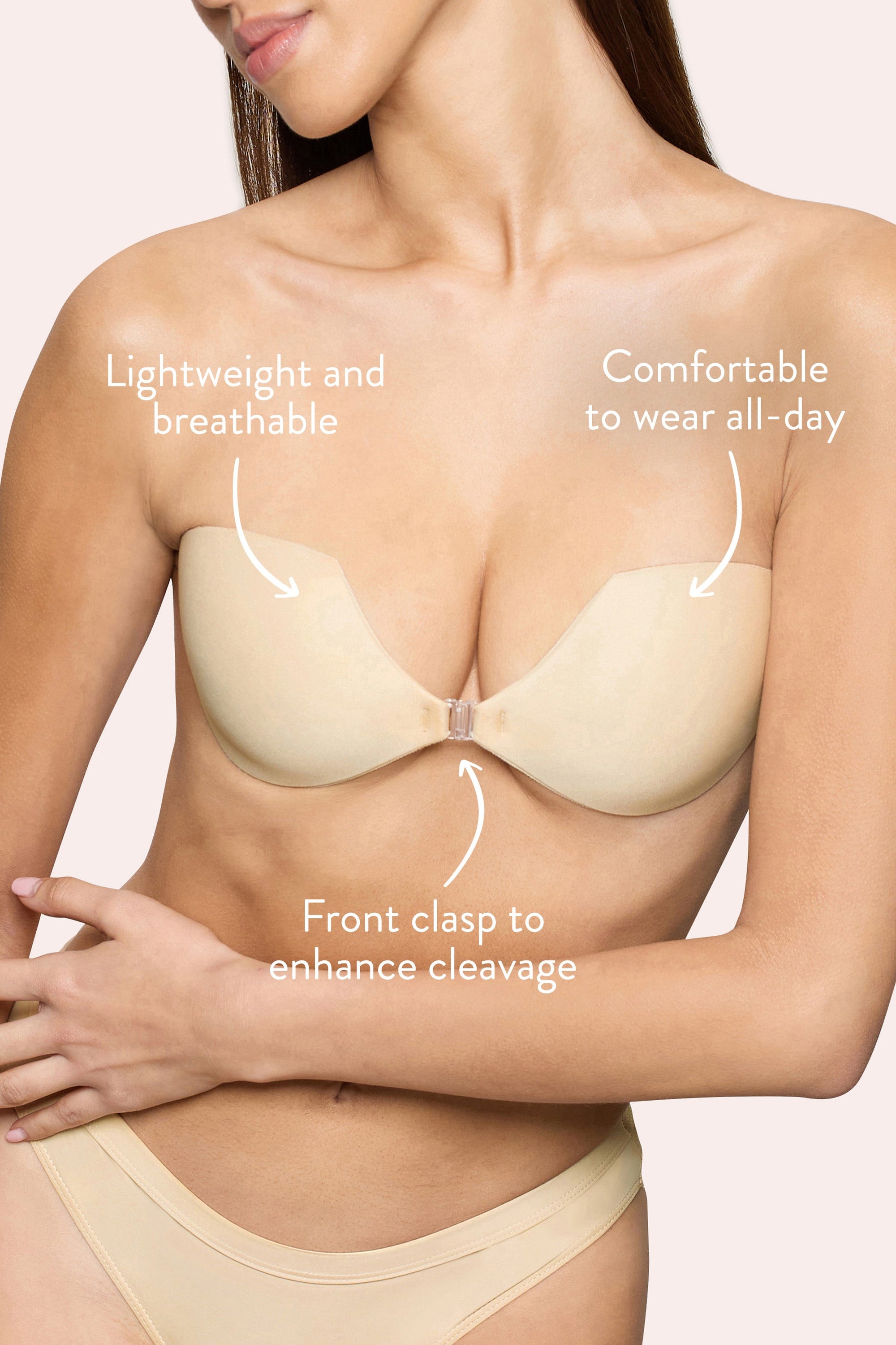 Demi Sticky Bra | Boomba Piaskowy przylepny biustonosz Demi