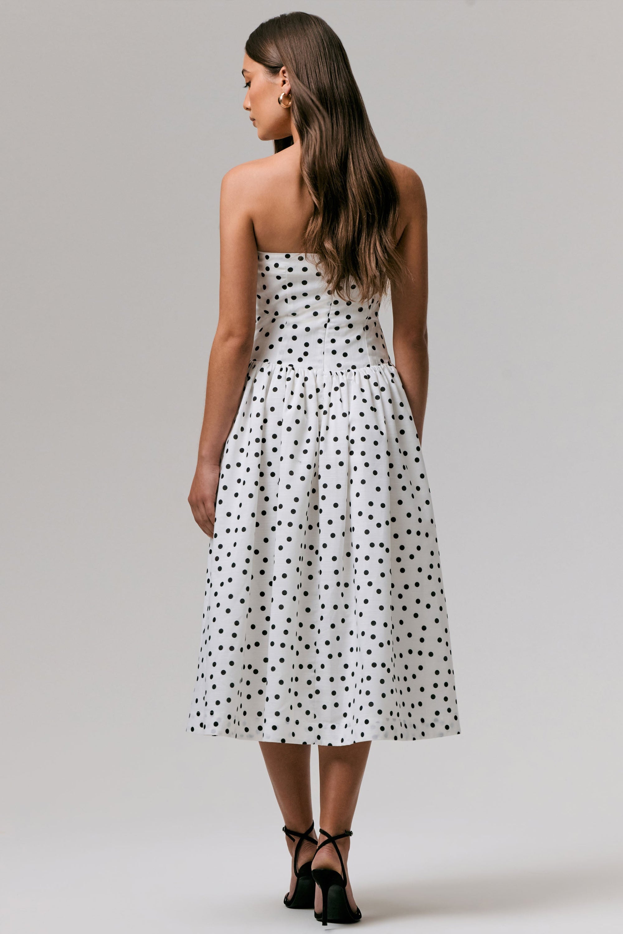 Triumph | Sukienka Midi typu Bandeau w grochy